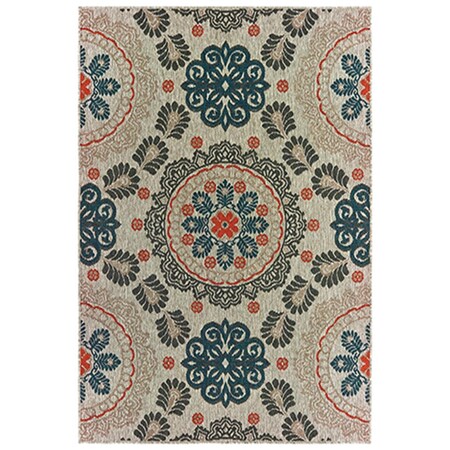 Oriental Weavers 9 ft. 10 in. x 12 ft. 10 in. Latitude Rectangular Area Rug Grey L1903W300390ST
